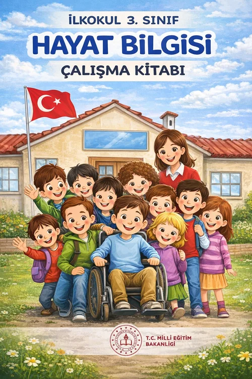 3. Sınıf Hayat Bilgisi Meb Yayınları Çalışma Kitabı 1. Kitap ders kitabı kapağı