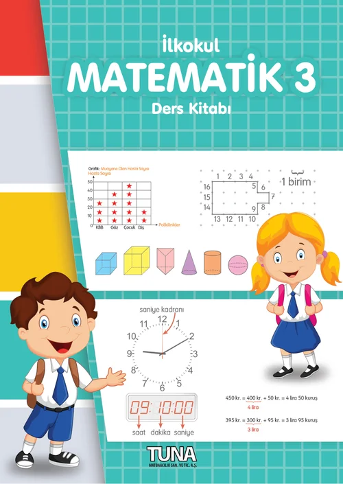 3. Sınıf Matematik Tuna Matbacılık Yayınları ders kitabı kapağı