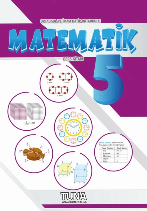 5. Sınıf Matematik Tuna Yayınları ders kitabı kapağı