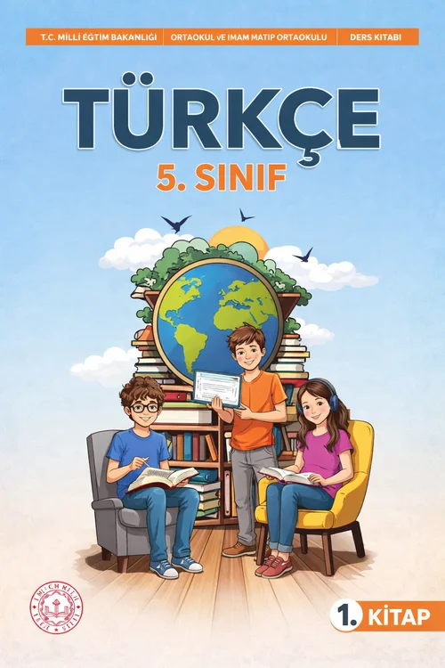 5. Sınıf Türkçe Meb Yayınları 1. Kitap ders kitabı kapağı