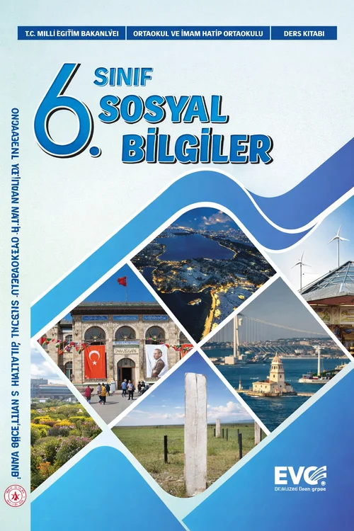 6. Sınıf Sosyal Bilgiler Evos Yayınları ders kitabı kapağı