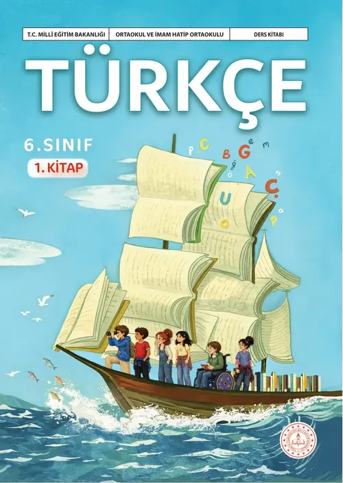 6. Sınıf Türkçe Ders Kitabı Kapağı Meb Yayınları (1. Kitap)