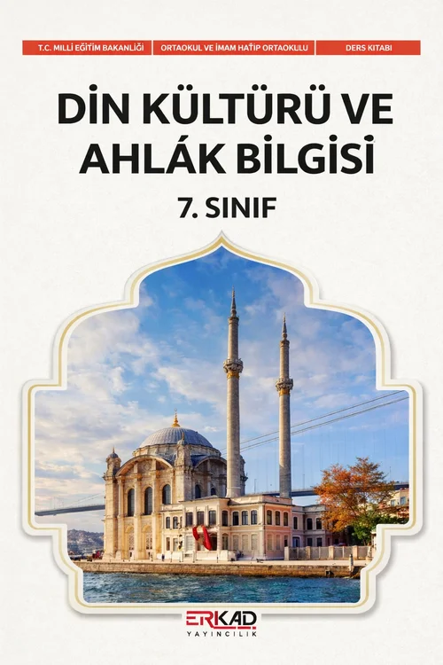 7. Sınıf Din Kültürü ve Ahlak Bilgisi Erkad Yayınları ders kitabı kapağı