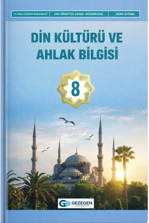 8. Sınıf Din Kültürü ve Ahlak Bilgisi Gezegen Yayınları ders kitabı kapağı