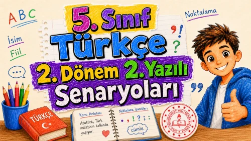5. Sınıf Türkçe 2. Dönem 2. Yazılı Senaryoları
