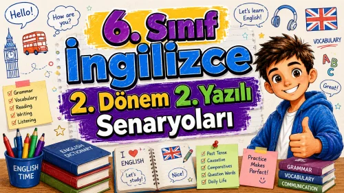 6. Sınıf İngilizce 2. Dönem 2. Yazılı Senaryoları