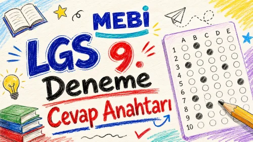 LGS MEBİ 9. Deneme Sınavı Cevap Anahtarı