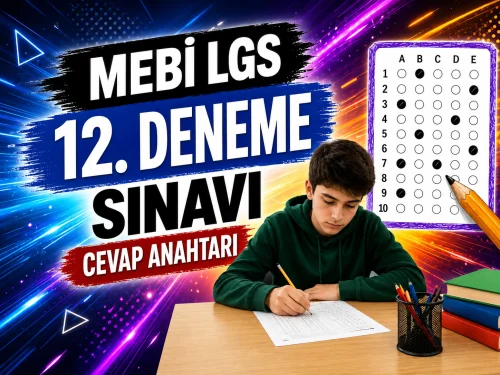 LGS MEBİ 12. Deneme Sınavı Cevap Anahtarı
