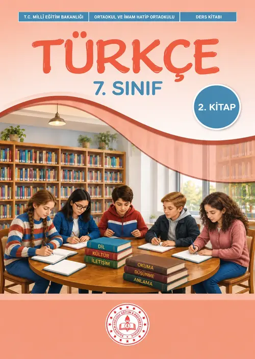 7. Sınıf Türkçe Ders Kitabı Kapağı Meb Yayınları (2. Kitap)